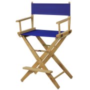 Picture of American Trails 206-20-032-13 24 in. Extra-Wide Premium Directors Chair, Natural Frame with Royal Blue Color Cover