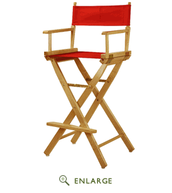 Picture of Casual Home 230-00-021-11 30 in. Directors Chair Natural Frame with Red Canvas