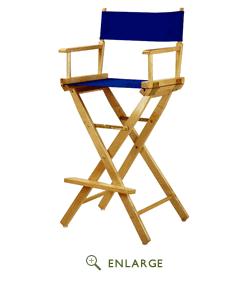 Picture of Casual Home 230-00-021-13 30 in. Directors Chair Natural Frame with Royal Blue Canvas