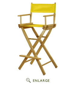 Picture of Casual Home 230-00-021-14 30 in. Directors Chair Natural Frame with Yellow Canvas