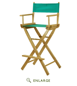 Picture of Casual Home 230-00-021-17 30 in. Directors Chair Natural Frame with Teal Canvas
