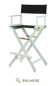 Picture of Casual Home 230-01-021-15 30 in. Directors Chair White Frame with Black Canvas