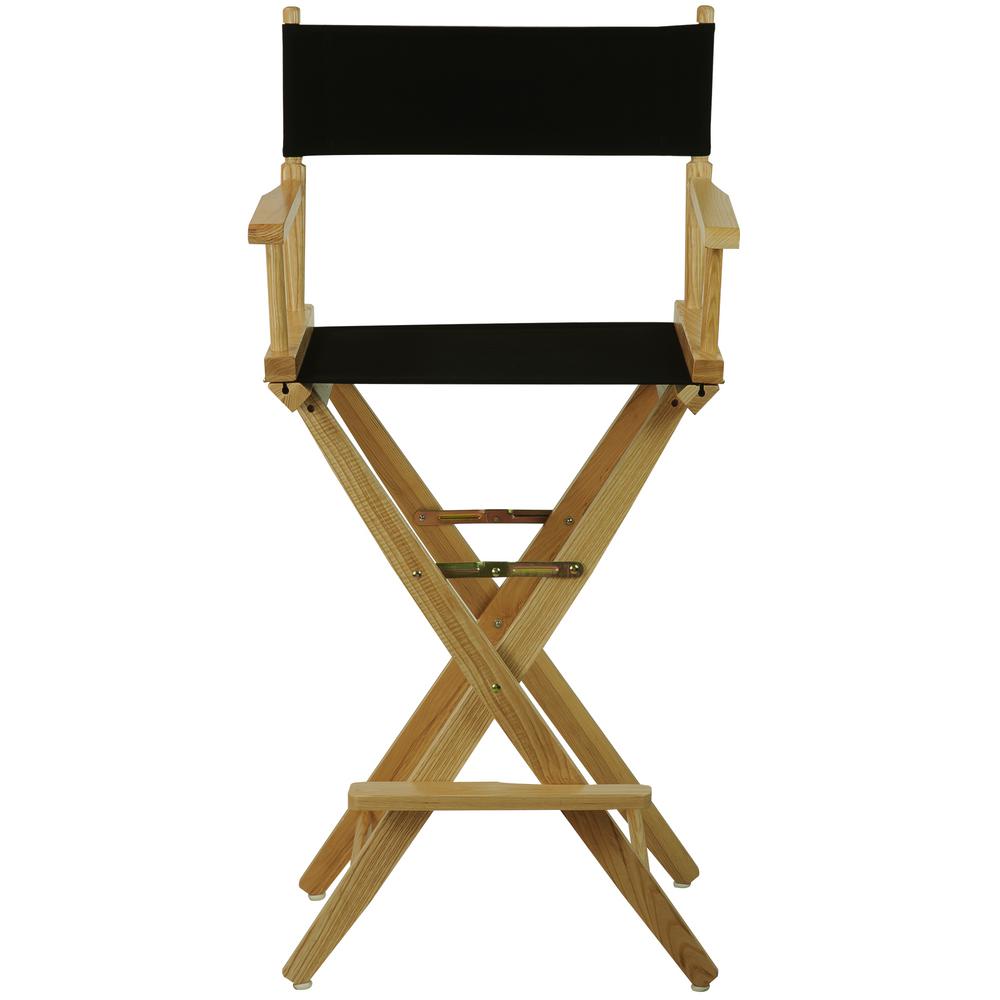 Picture of American Trails 206-30-032-15 30 in. Extra-Wide Premium Directors Chair, Natural Frame with Black Color Cover