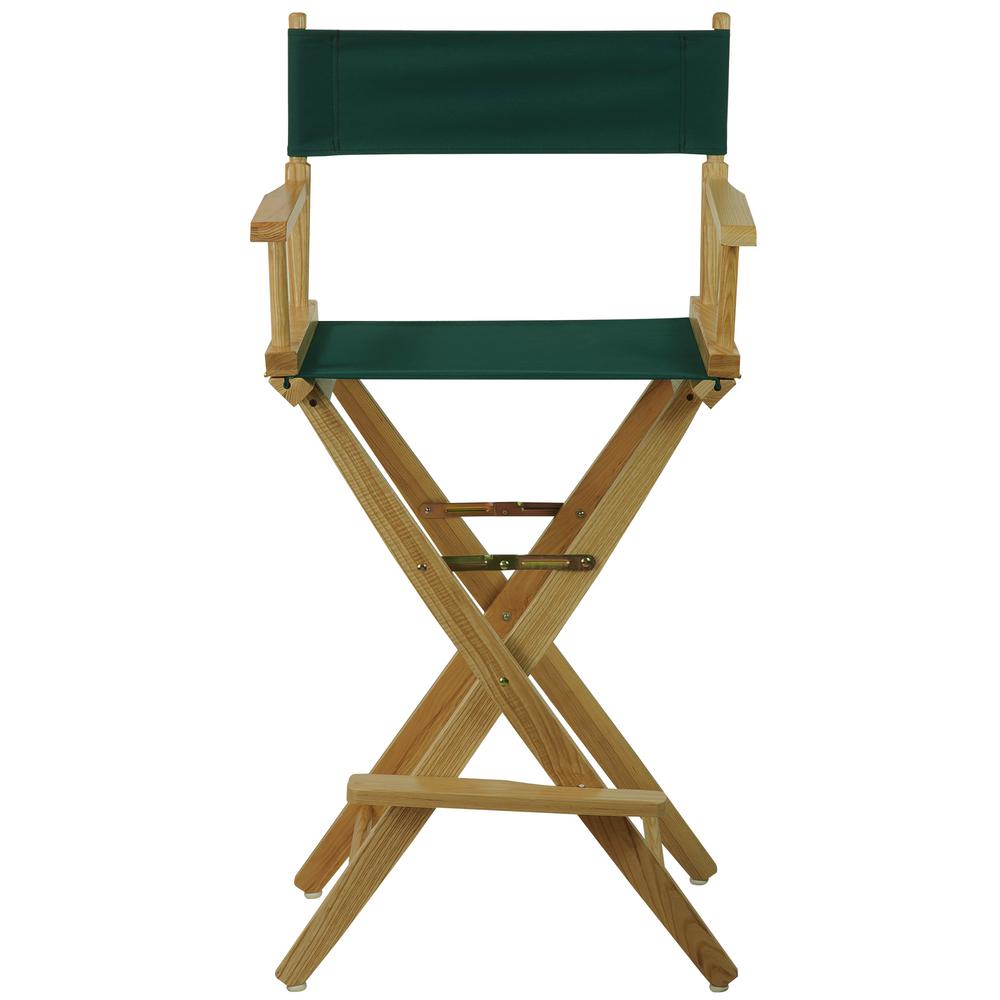 Picture of American Trails 206-30-032-32 30 in. Extra-Wide Premium Directors Chair, Natural Frame with Hunter Green Color Cover