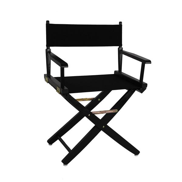 Picture of American Trails 206-02-032-10 18 in. Extra-Wide Premium Directors Chair&#44; Black Frame with Navy Color Cover