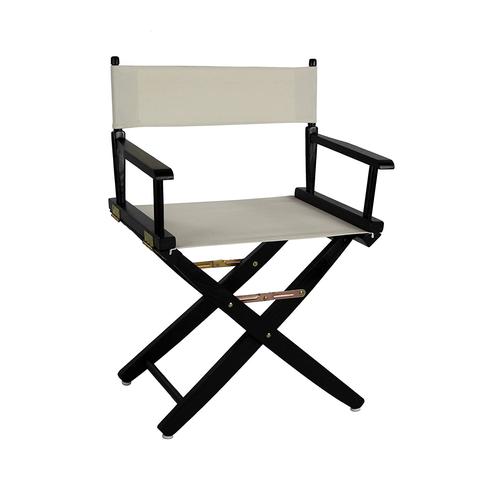 Picture of American Trails 206-02-032-12 18 in. Extra-Wide Premium Directors Chair, Black Frame with Natural Color Cover