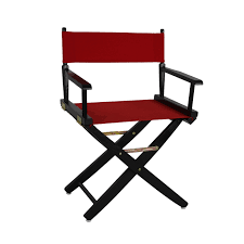 Picture of American Trails 206-22-032-11 24 in. Extra-Wide Premium Directors Chair, Black Frame with Red Color Cover