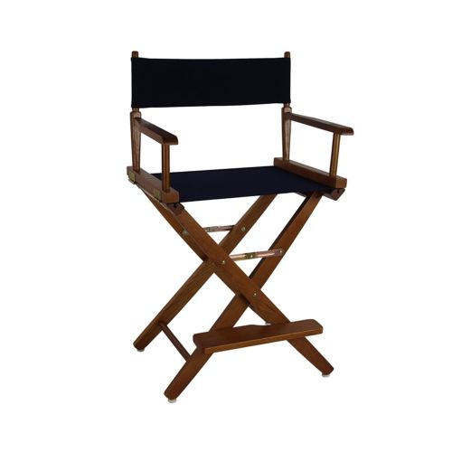 Picture of American Trails 206-24-032-10 24 in. Extra-Wide Premium Directors Chair&#44; Oak Frame with Navy Color Cover