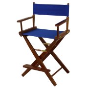 Picture of American Trails 206-24-032-13 24 in. Extra-Wide Premium Directors Chair, Oak Frame with Royal Blue Color Cover