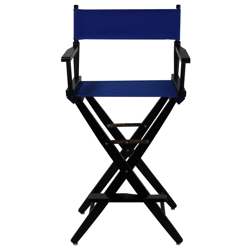 Picture of American Trails 206-32-032-13 30 in. Extra-Wide Premium Directors Chair, Black Frame with Royal Blue Color Cover