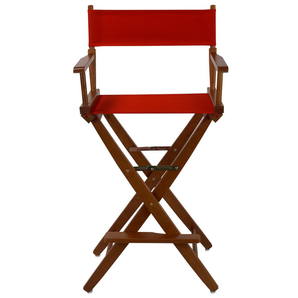 Picture of American Trails 206-34-032-11 30 in. Extra-Wide Premium Directors Chair&#44; Oak Frame with Red Color Cover