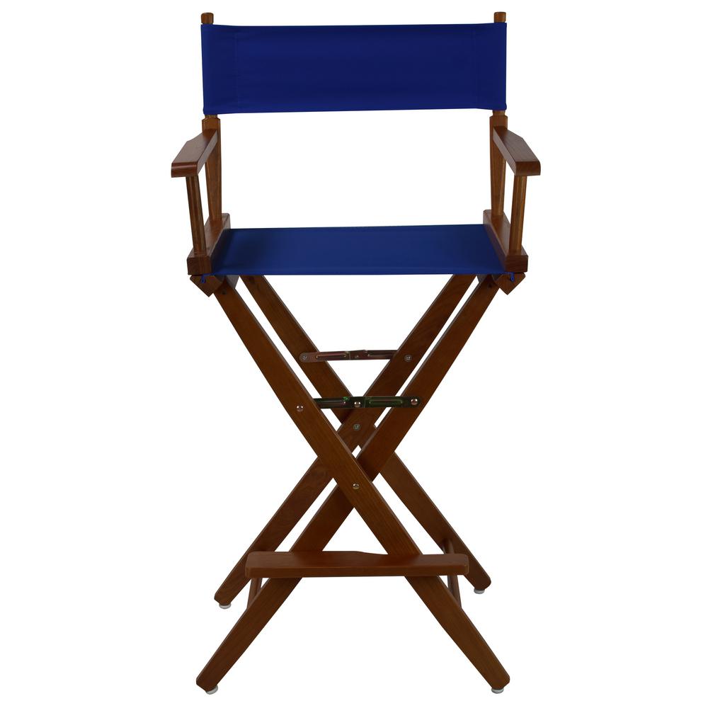 Picture of American Trails 206-34-032-13 30 in. Extra-Wide Premium Directors Chair, Oak Frame with Royal Blue Color Cover