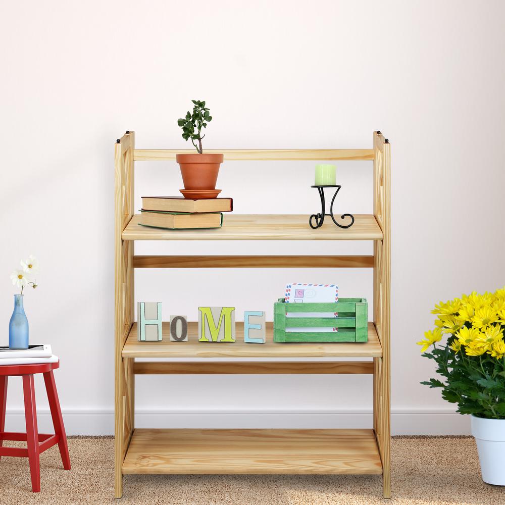 Picture of Casual Home 301-30 Montego 3-Shelf Folding Bookcase&#44; Natural