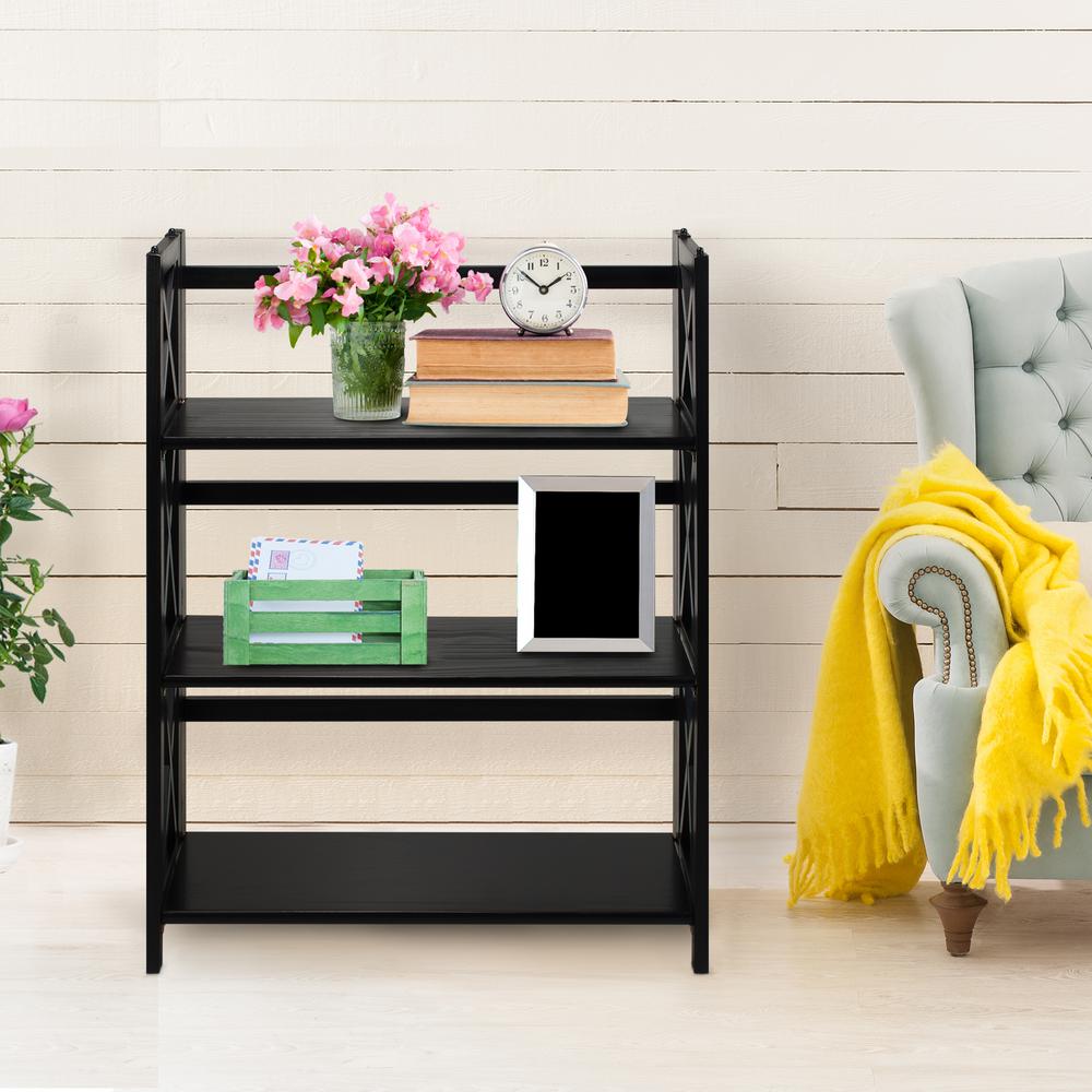 Picture of Casual Home 301-32 Montego 3-Shelf Folding Bookcase&#44; Black