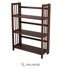 Picture of Casual Home 330-23 27.5 in. 3-Shelf Folding Stackable Bookcase&#44; Walnut