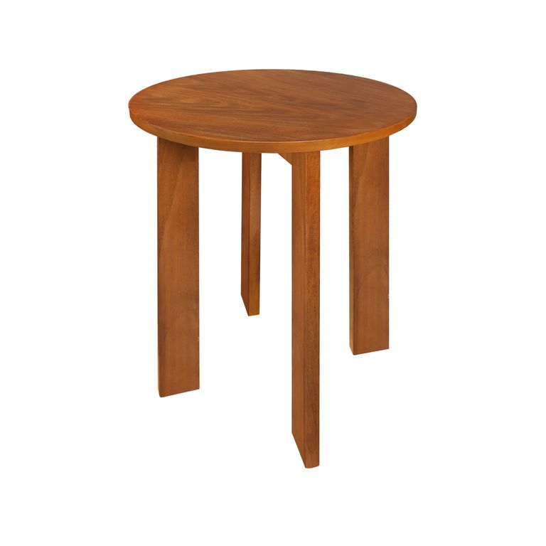 Picture of American Trails 643-436 16 in. Aura Round Side Table with American Gum Wood&#44; Sweet Oak