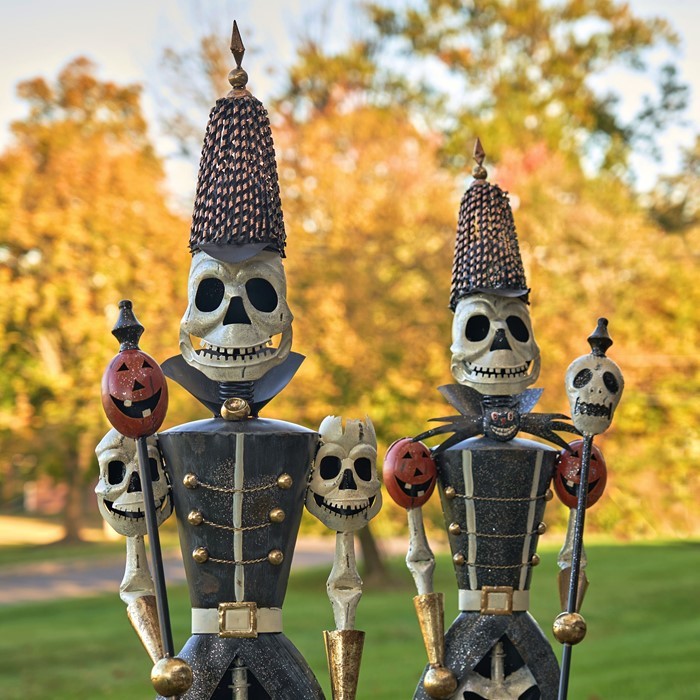 Picture of Zaer ZR983492-3 Standing Halloween Skeleton Soldiers - Set of 2