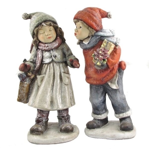 Picture of Zaer ZR117614 First Kiss Standing Christmas Tushkas with Gifts&#44; Set of 2