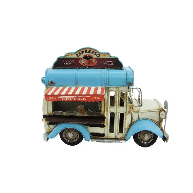 Picture of Zaer ZR107462-BL 11 x 6.3 x 8.7 in. Vintage Style Coffee School Bus&#44; Light Blue