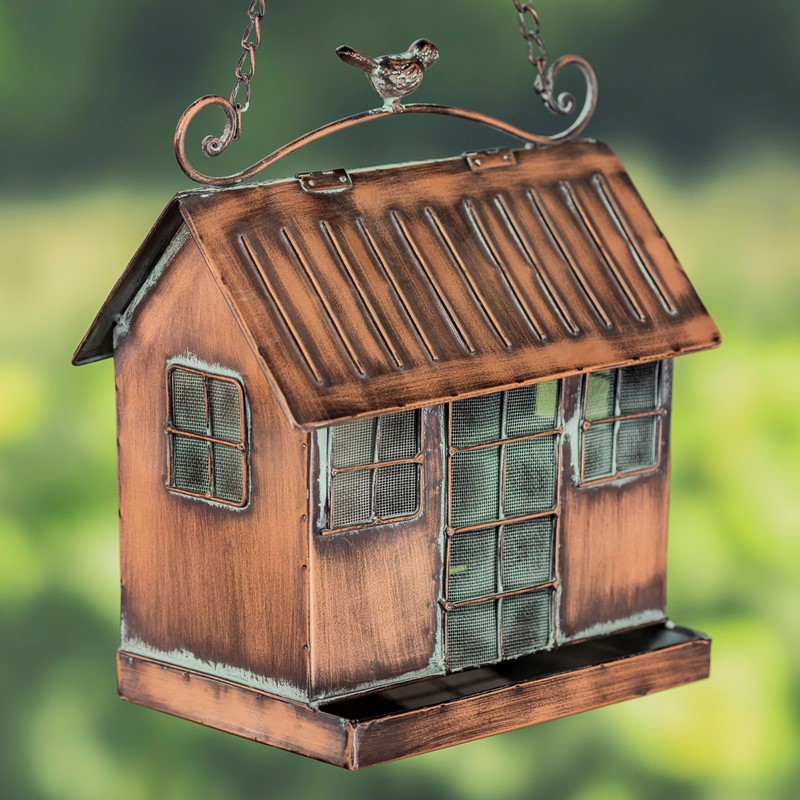 Picture of Zaer LS213033 Hanging Iron Bird Feeder with Finish Cottage&#44; Antique Copper