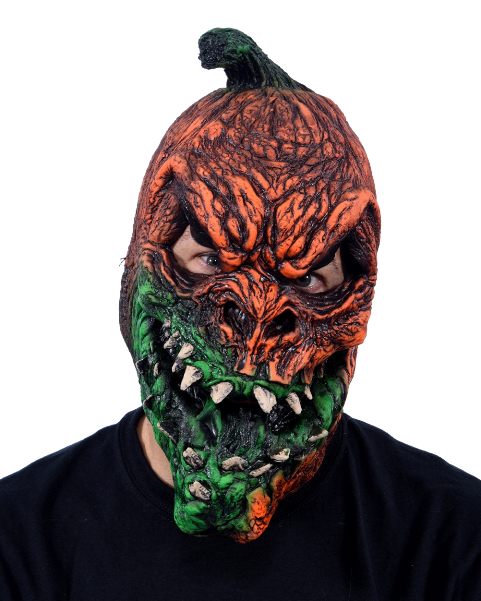 Picture of Zagone MJ1001 Harvester UV Reactive Evil Pumpkin Monster Latex Face Mask