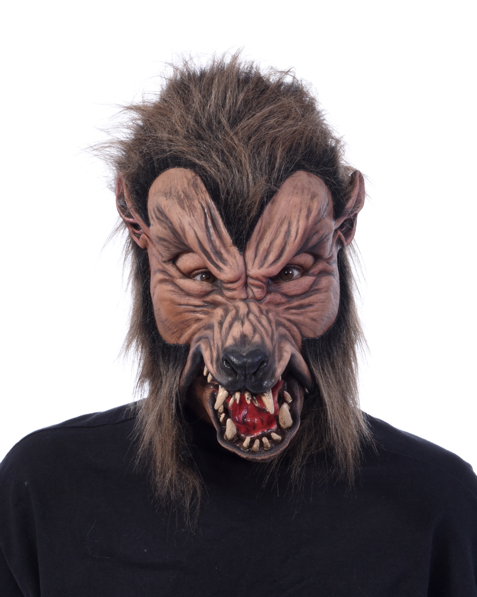 Picture of Zagone MK1001 Gnarly Brown Werewolf Mask with Harnessed Moving Mouth