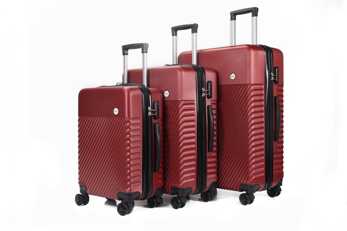 Picture of Mirage Luggage ML-88-WINERED 28 in.&#44; 24 in. & 20 in. Fiona Expandable Abs Hard Shell Lightweight 360 Dual Spinning Wheels Combo Lock Luggage Set&#44; Winered - 3 Piece