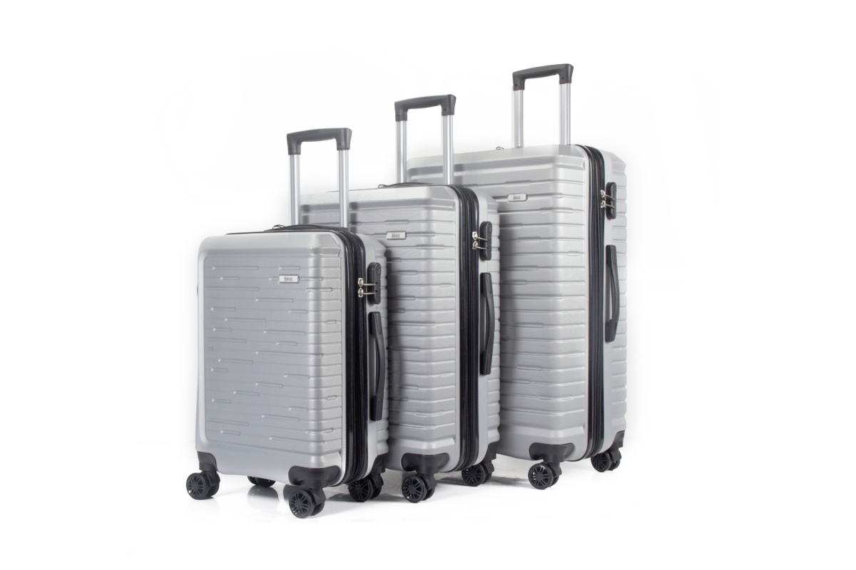 Picture of Mirage Luggage ML-89-SILVER 28 in.&#44; 24 in. & 20 in. Chloe Expandable Abs Hard Shell Lightweight 360 Dual Spinning Wheels Combo Lock Luggage Set&#44; Silver - 3 Piece