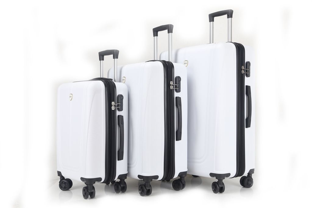 Picture of Mirage Luggage ML-90-WHITE 28 in.&#44; 24 in. & 20 in. Kira Expandable Abs Hard Shell Lightweight 360 Dual Spinning Wheels Combo Lock Luggage Set&#44; White - 3 Piece