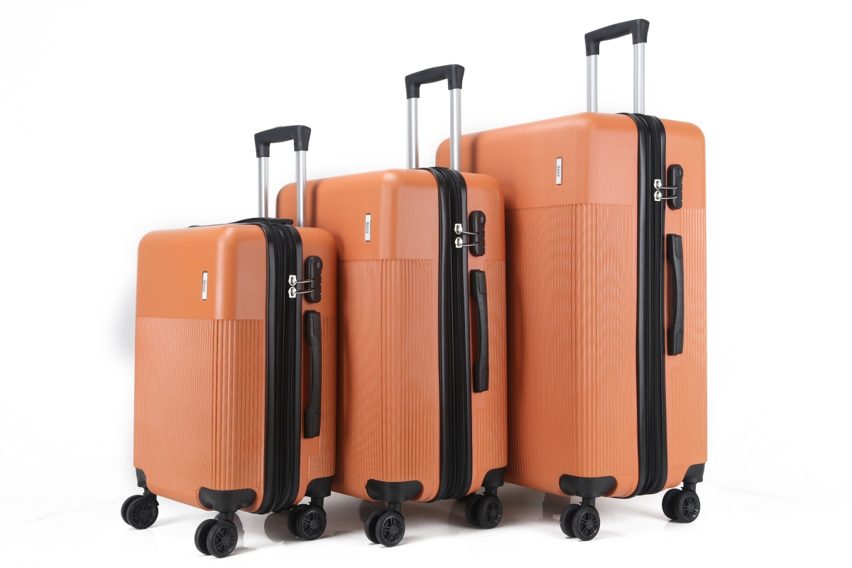 Picture of Mirage Luggage ML-91-PEACH 28 in.&#44; 24 in. & 20 in. Alva Expandable Abs Hard Shell Lightweight 360 Dual Spinning Wheels Combo Lock Luggage Set&#44; Peach - 3 Piece