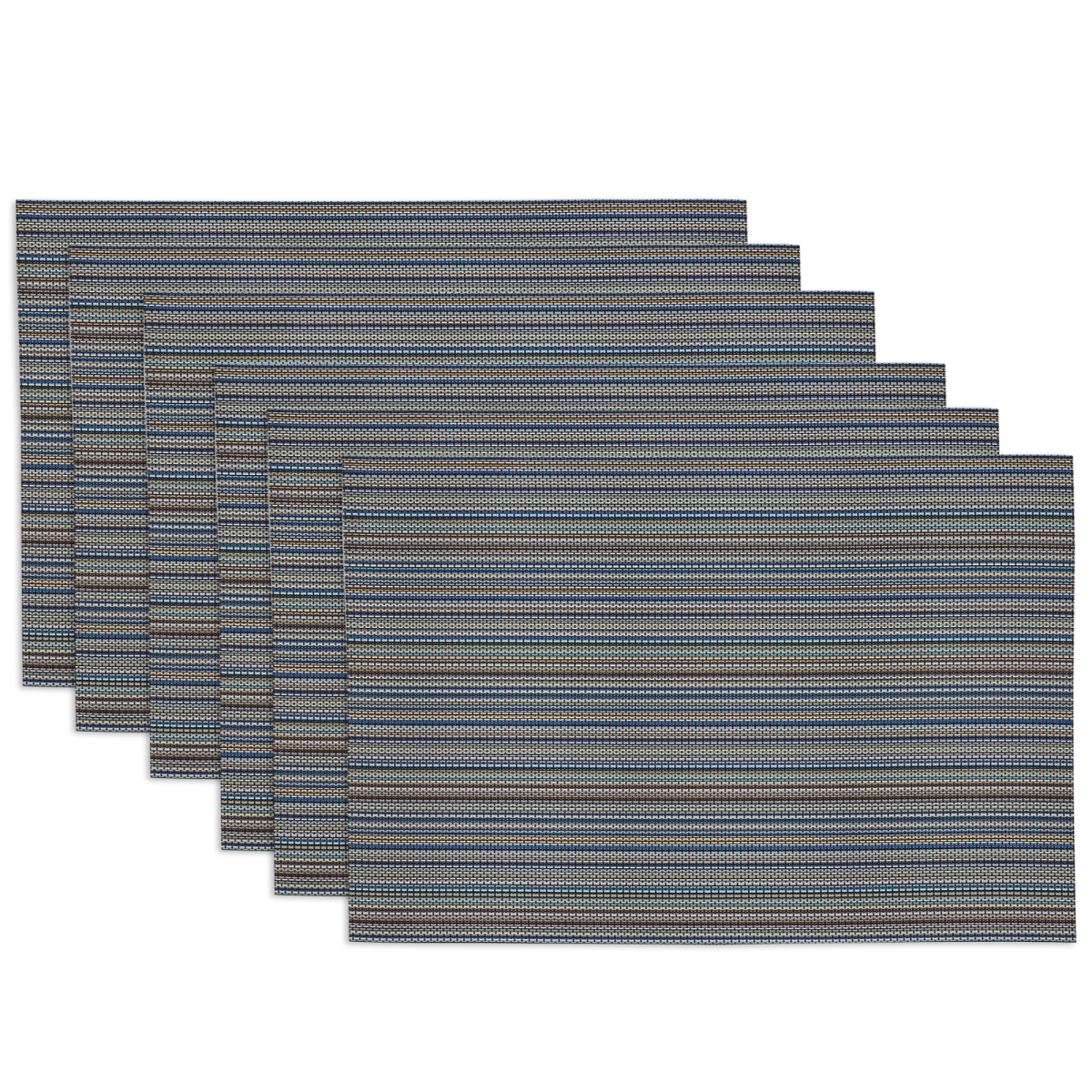 Picture of Design Imports CAMZ12023 13 x 19 in. DII Ocean Micro Stripe Placemat Set - 6 Piece