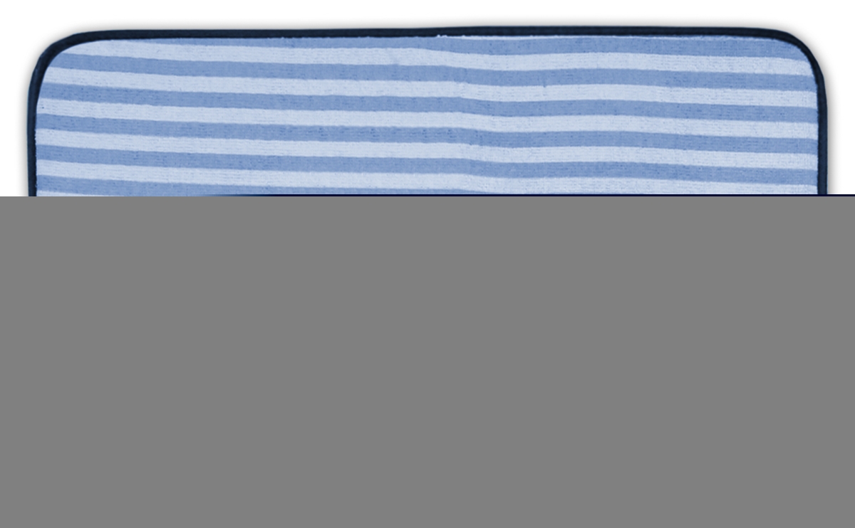 Picture of Design Imports CAMZ33206 DII Pet Mat Stripe Embroidered Paw&#44; Blue