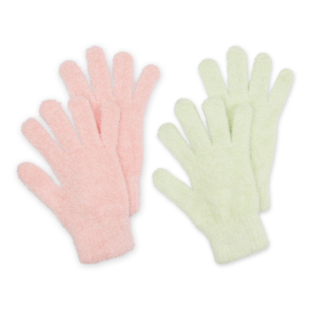 Picture of Bucky 551501 Aloe Infused Spa Gloves&#44; Mint-Pink - Set of 2
