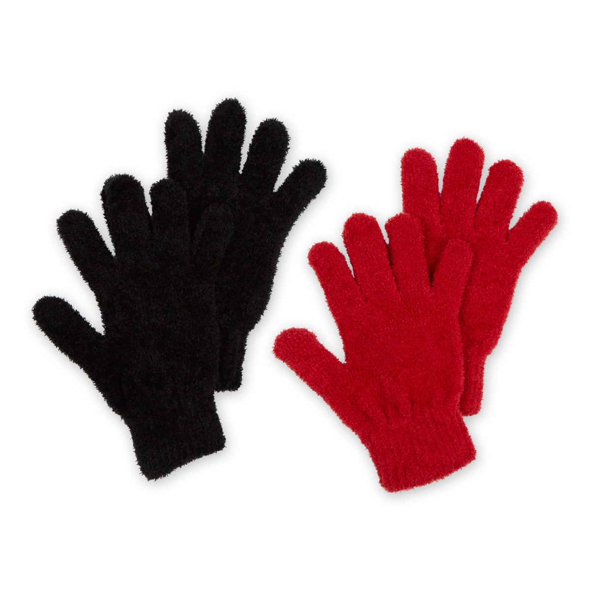 Picture of Bucky 551502 Aloe Infused Spa Gloves&#44; Black-Red - Set of 2