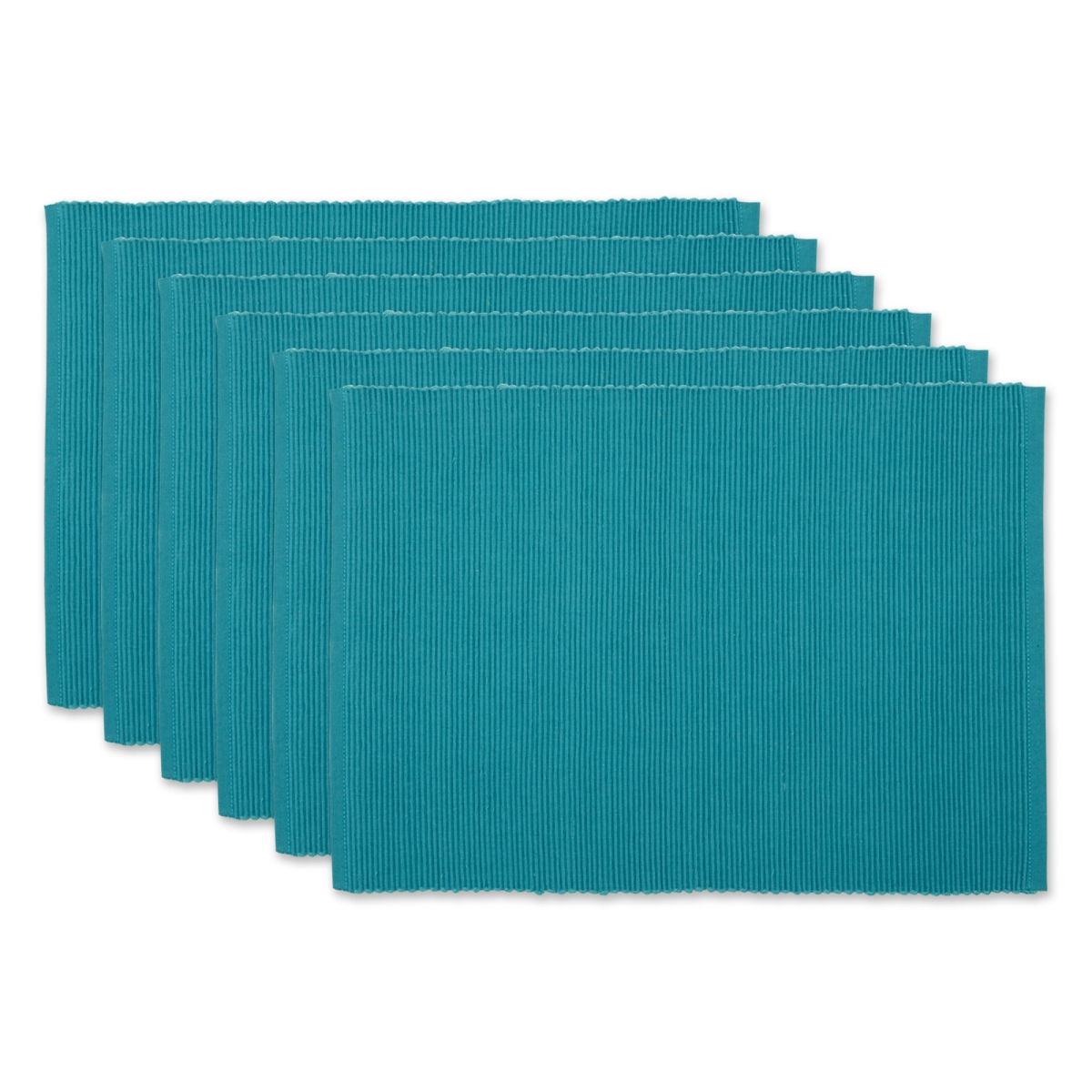 Picture of Design Imports CAMZ13837 13 x 19 in. Storm Blue Placemat Set&#44; 6 Piece