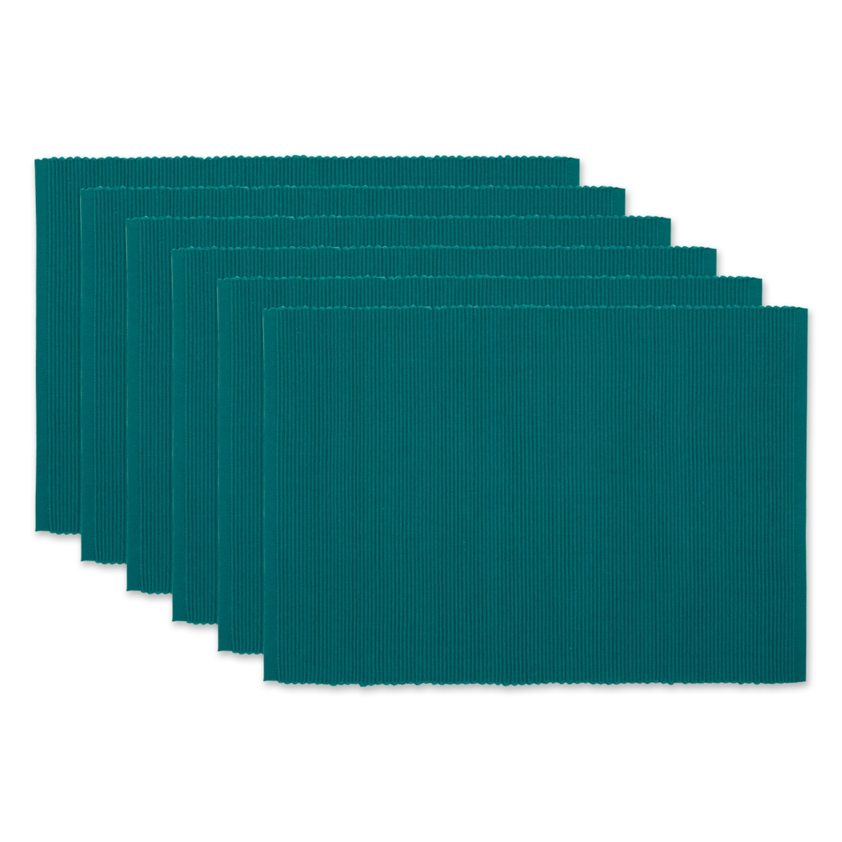 Picture of Design Imports CAMZ13839 13 x 19 in. Teal Placemat Set&#44; 6 Piece
