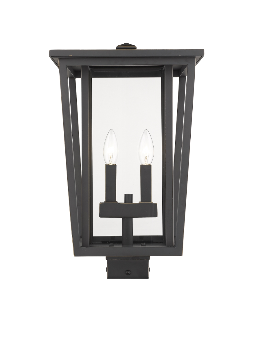 Z-Lite 571PHBS-ORB 2 Light Outdoor Post Mount Fixture, Oil Rubbed Bronze