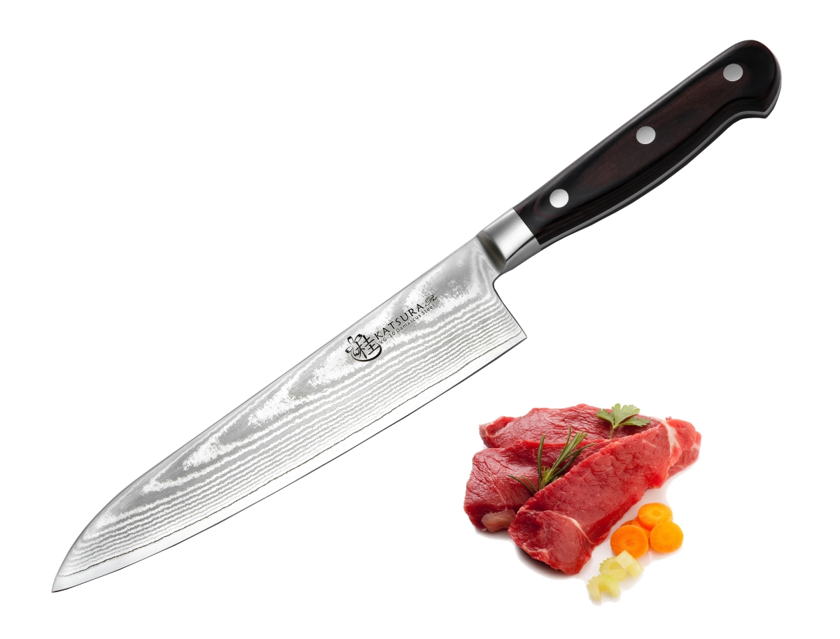 Picture of Katsura Cutlery KGD10P 8 in. Japanese 67 Layers Damascus VG-10 Steel Gyutou Chef Knife