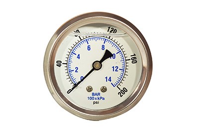 BLPG200-10PK 200 PSI Back Mount Liquid Gauge - Pack of 10