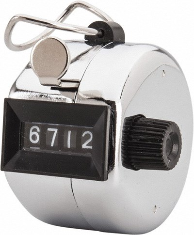 TC122-12PK 4 Digit Hand Held Tally Counter - Pack of 12