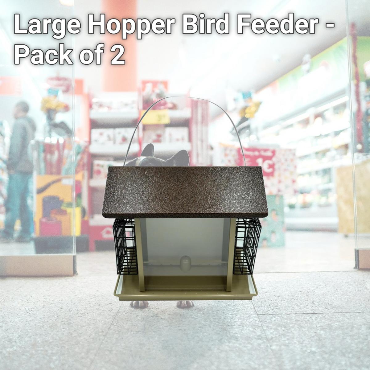 Picture of Zenport Industries Z38073-2PK Large Hopper Bird Feeder - Pack of 2