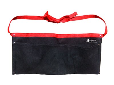 AG4030-20PK 17 x 8.25 in. 2-Pocket Canvas Apron, with Border, Black & Red - Pack of 20