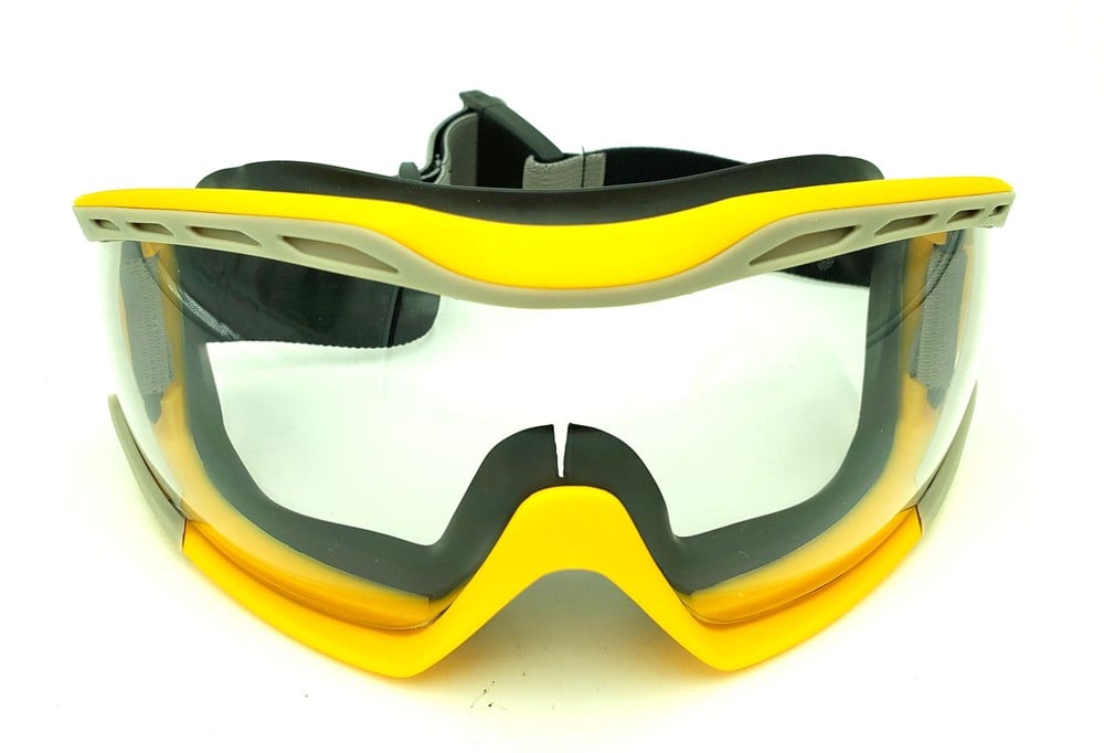 Safety Goggles Clear Lens, Flex Seal, Yellow