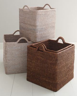 Picture of Zentique ZENGN-B7 L 18 x 20.5 x 18 in. Woven Wire Basket&#44; Brown