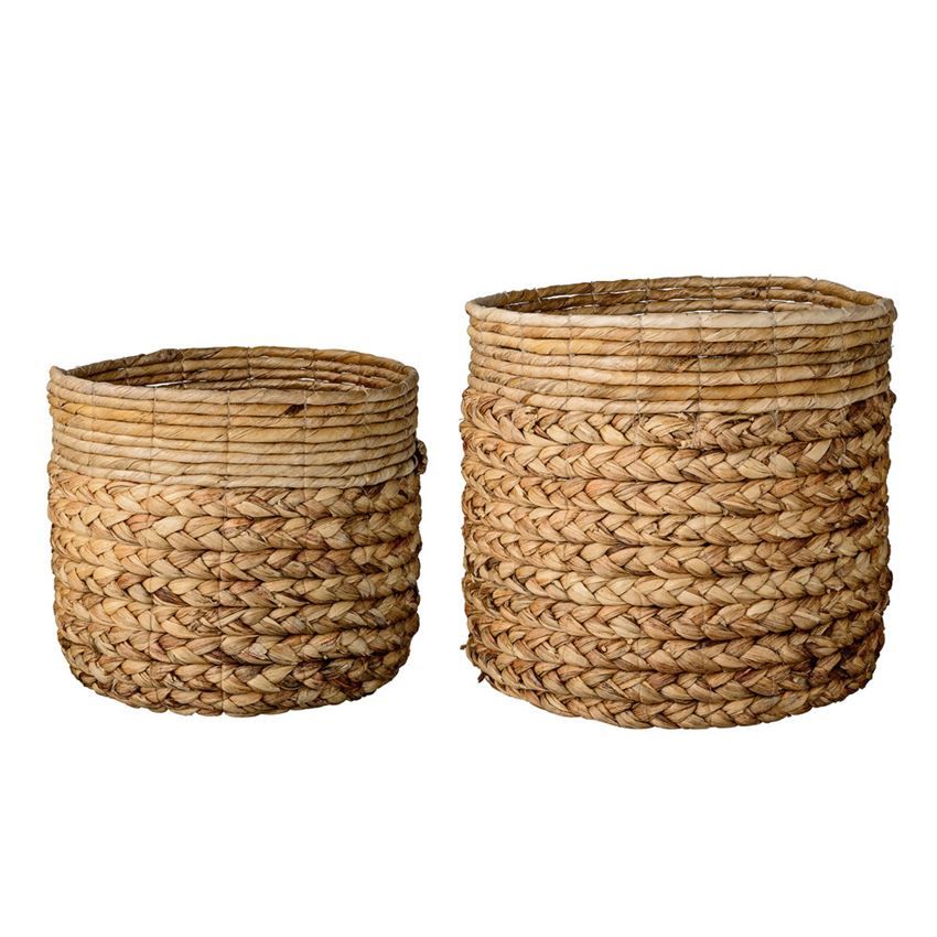Picture of Zentique ZENGN-B21 S 11.5 x 9.5 x 11.5 in. Water Hyacinth Baskets&#44; Brown
