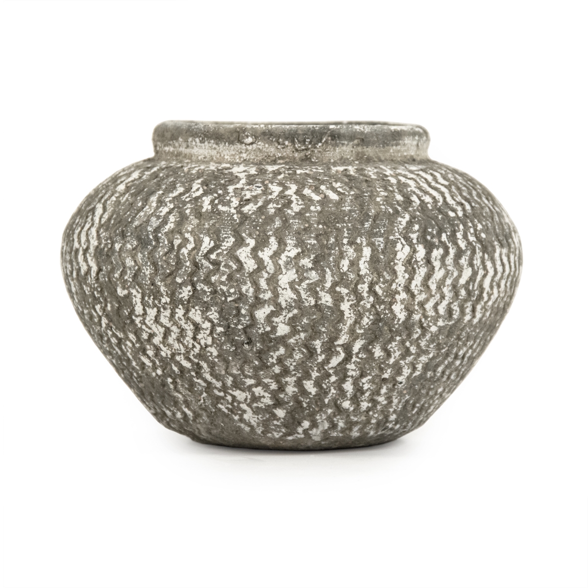 ZENTIQUE Distressed Vase, One Size, Grey, White