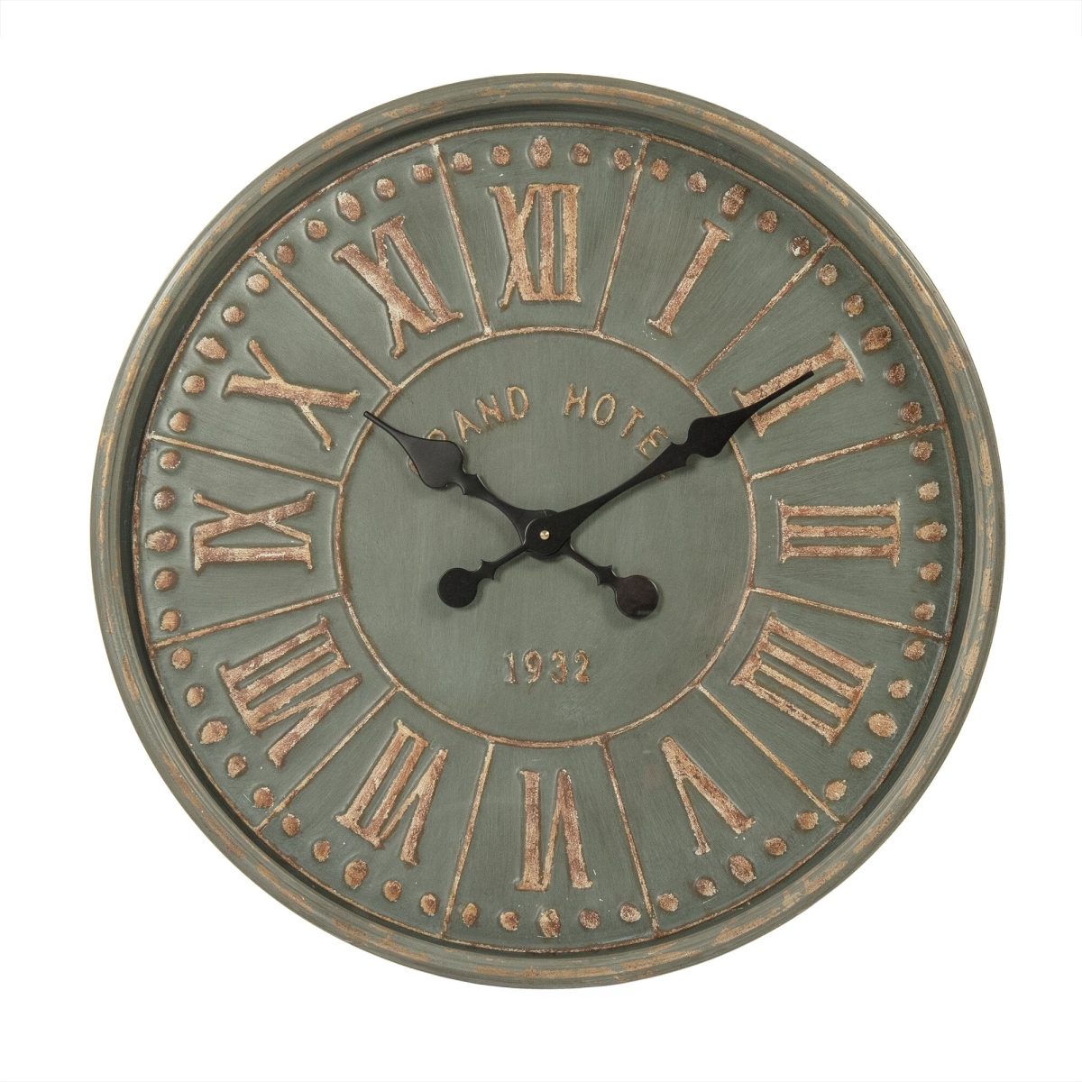 Picture of Zentique PC101 Distressed Jade Iron Clock