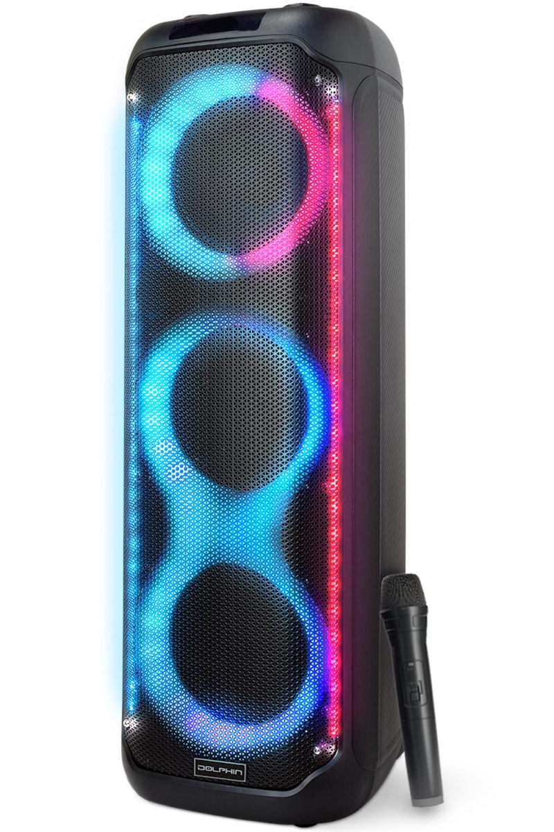 KP380 8 in. Triple Portable Karaoke Bluetooth Speaker