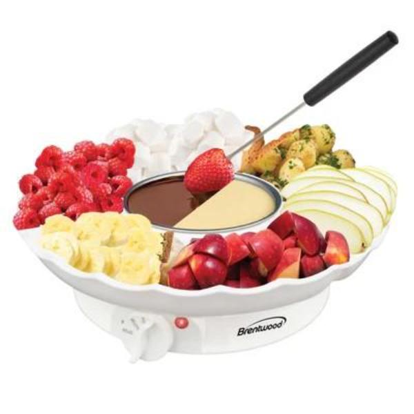TS604W Electric Fondue Pot Set, White