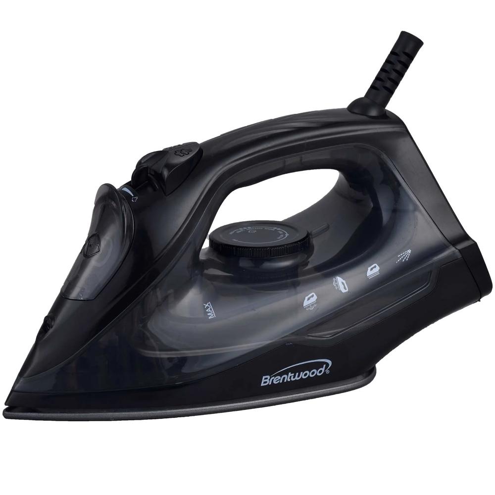 MPI51BK 1200W Lightweight Non-Stick Steam Iron with Extra Long 8 ft. Cord, Black